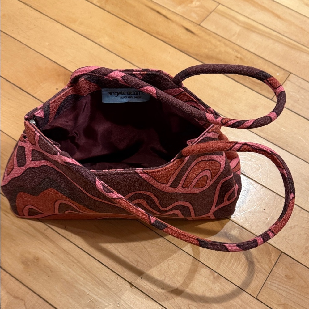 Retro Pink and Brown Women's Bag - Picture 3 of 3
